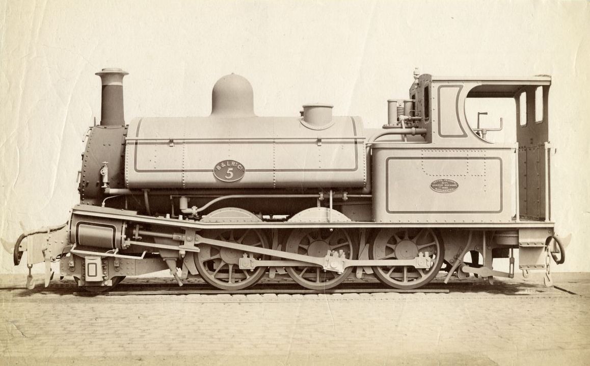 B & L Railway steam locomotive 1880. James Mudd.