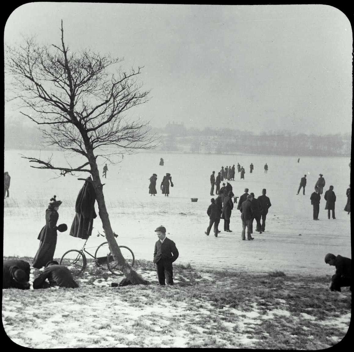 Great Freeze 1895. Rostherne Mere skating.