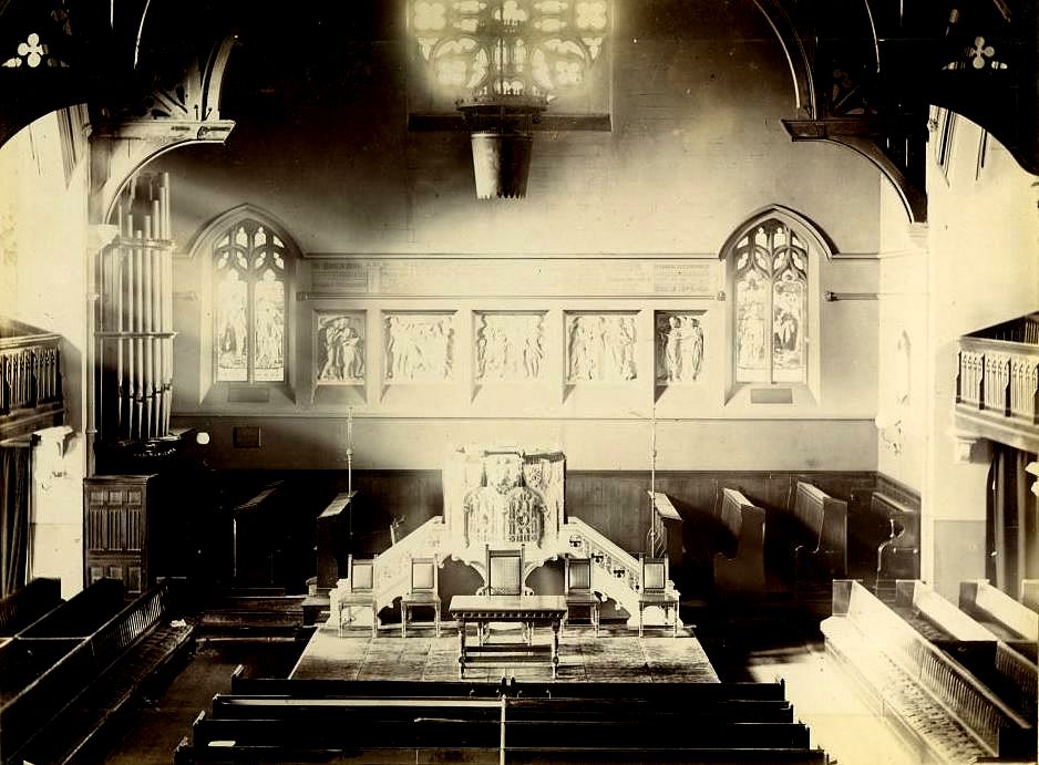 Bowdon Downs Congregational Church altar, 1892