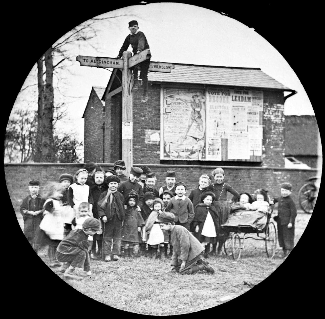 Hale Barns Green, 1888. International Exhibition of Navigation poster. Cunliffe Brooks poster. 1888