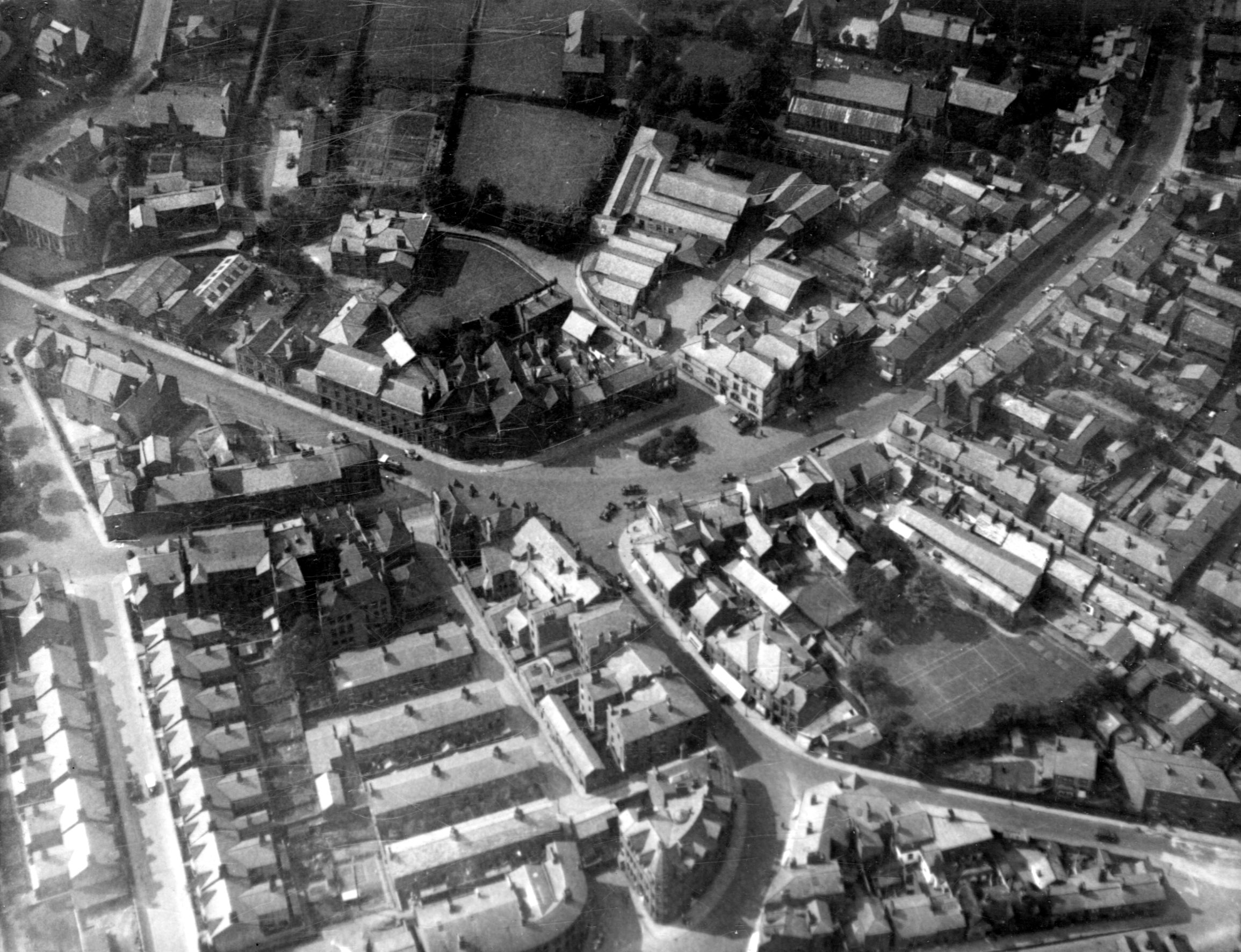 Altrincham Old Market Place ancient urban grain, 1928