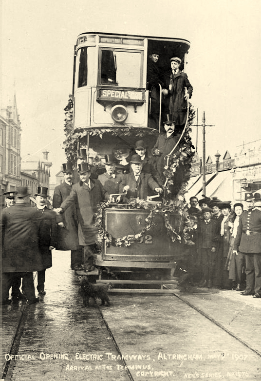 Opening of tram, 1907