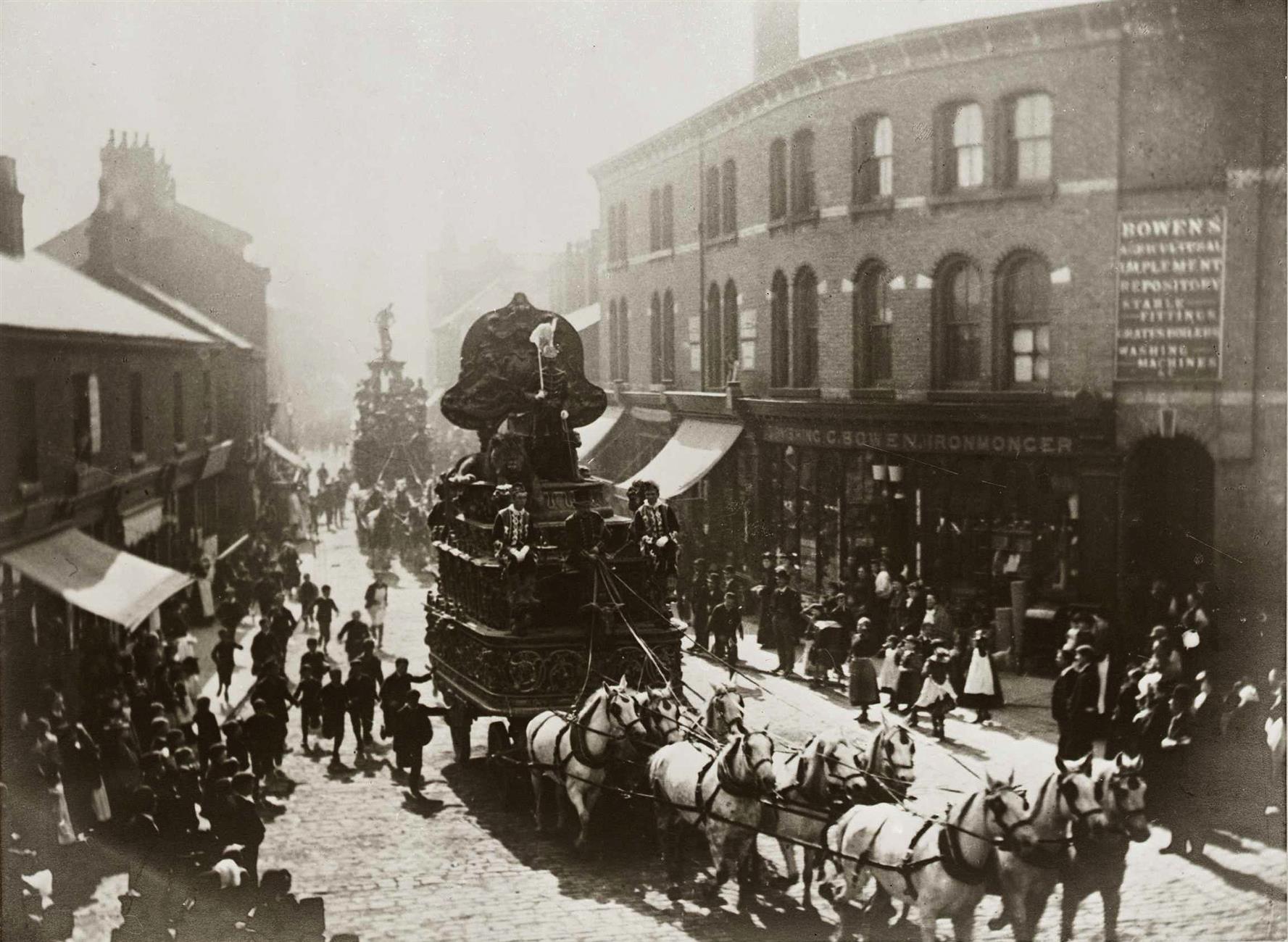 Sangar's Circus parade, 1895