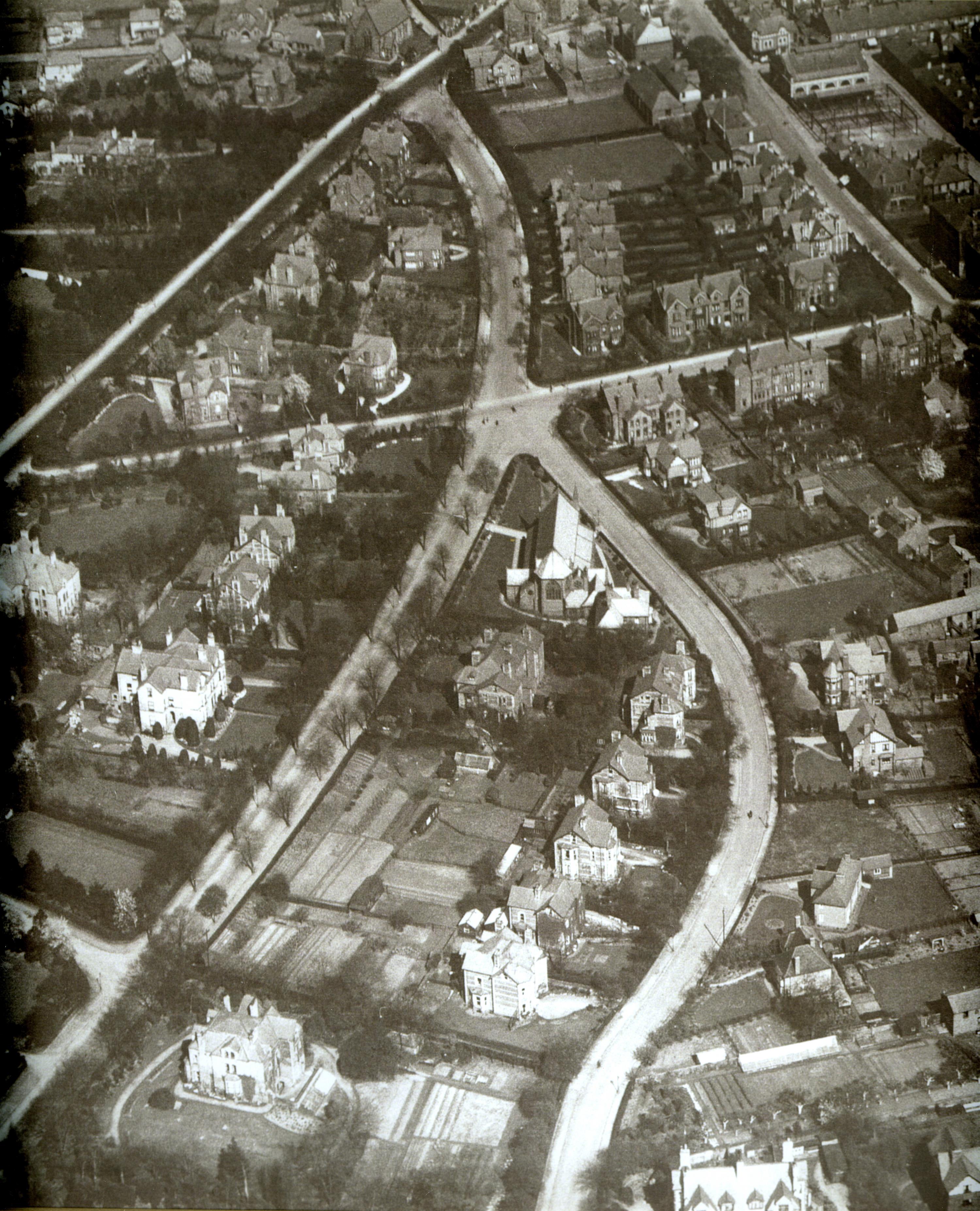 Groby Road, Bentinck Road, St Vincent's Church, Altrincham 1927