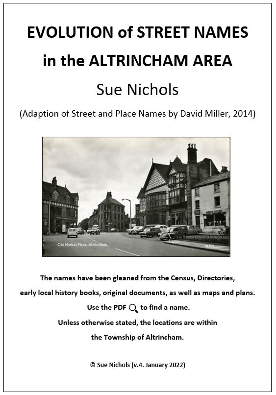 History of street and road names in Altrincham